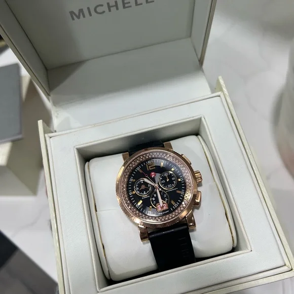 Michele | Accessories | Rare Michele Rosegold Watch With  display picture 2